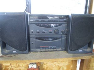 RCA AMFM Stereo, CD, cassette player with Bass reflex speaker system
