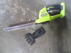 Ryobi 18v hedge trimmer with attachments no battery or charger