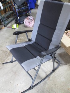 Portable outdoor rocking camp chair