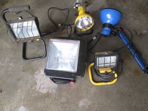 Collection of assorted style work lights