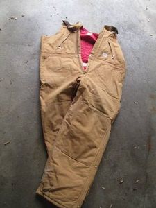 Insulated Carhartt bibs size 50x32