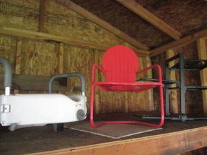 Metal multi-tier plant stand, chair shaped plant holder and medical assist toilet riser