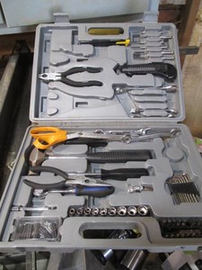 Household tool kit with case