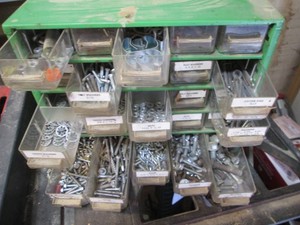 Multi-drawer organizer with content