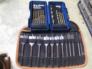 Variety of wood bits and drill bits