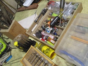 Forstner bit set, metal files, screwdriver set and more