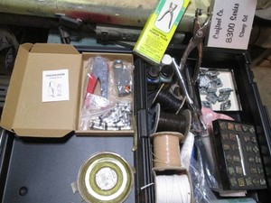 Leather stamp sets, punches and misc accessories plus a crimping tool set