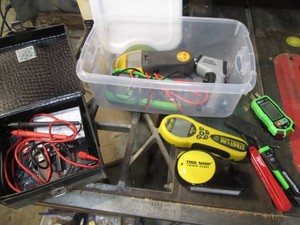 Multi-meters, laser levels and infrared thermometer