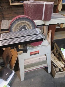 Tool Shop combination 6in belt sander 9in disc sander with stand and replacement sanding belts