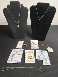 Vintage Angel Jewelry Mixed Lot - Necklaces, Pins & Carded Pieces