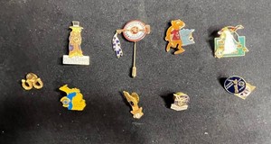 Collectible Lions Club Lapel Pin Assortment - 8 Pieces