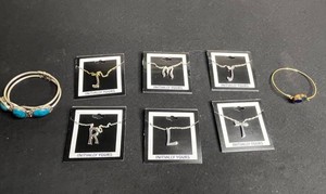 Initially Yours Initial Necklaces & Costume Bracelets (Lot of 8)