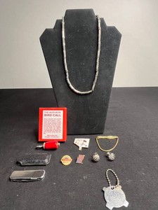 Joe Boxer Necklace, Sears Bird Call & Collectibles Mixed Lot
