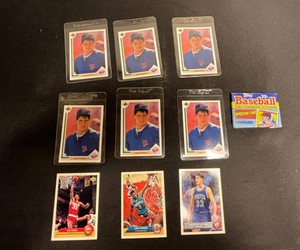 UNOPOENED 1989 Topps Baseball Yearbook Pack & Vintage Sports Card Mixed Lot - Erickson, Thorpe, Johnson & Laettner