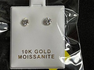 10K Gold Moissanite Stud Earrings 1.00 CTTW VVS D Color - $799 retail tag