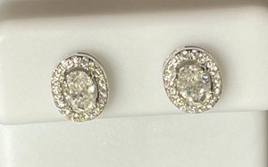 Sterling Silver Moissanite Stud Earrings 1.22 CTW VVS D Color - $599 retail tag