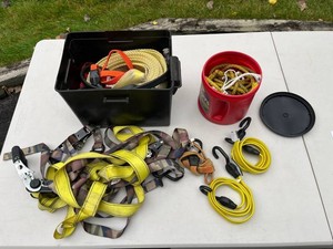 Mixed Lot Cargo Tie-Down Straps, Rope & Bungee Cords