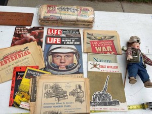 Lot of Vintage Ephemera Life Magazines Newspapers Booklets & Doll