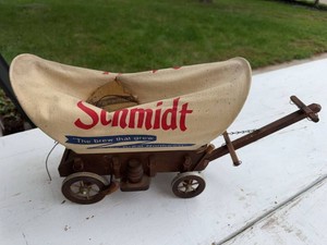 Vintage Schmidt Beer Advertising Covered Wagon Display Breweriana