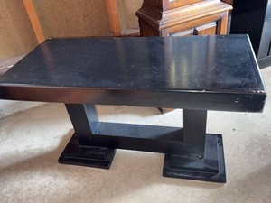 Art Deco Style Black Piano Bench Small Side Table 30.5 x 13.5
