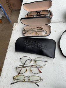 Vintage Eyeglasses Frame Lot With Cases Titmus Essilor Safety Eyewear