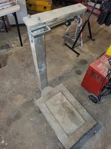 Vintage Cast Iron Platform Beam Scale Industrial Floor Scale