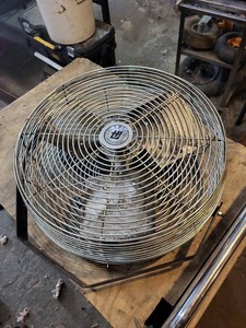 TPI Industrial Metal Floor Fan Air Circulator Tilt Head Shop Fan