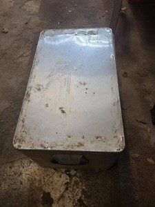 Vintage Coleman Aluminum Ice Chest Cooler Green Handles Picnic