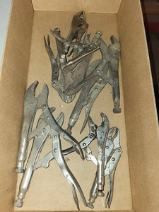 Vintage Locking Pliers Tool Lot Vise-Grip Craftsman Mixed Jaw Styles