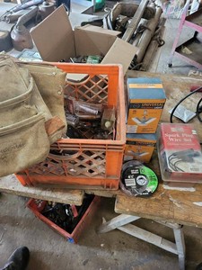 Assorted Garage Shop Supply Lot McGuire Nicholas Tool Belt Lights