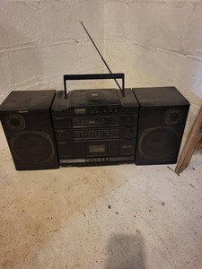 Sony CFD-454 CD Radio Cassette Stereo System w 2 Speakers