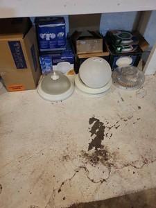 Lot of Assorted Ceiling Light Fixtures Shades Progress Lighting