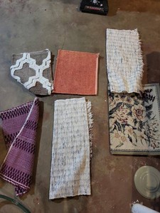 Lot of Assorted Small Area Rugs Bath Mats Woven Floral Accent Rugs