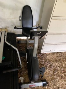 EDGE Recumbent Exercise Bike with Electronic Console Gray Black