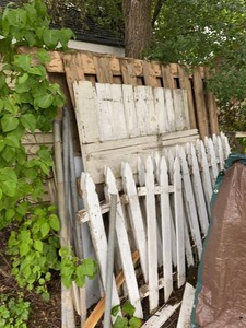 Group of Reclaimed Wood Fence Panels & Landscape Timbers