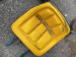 Unmarked Yellow Lawn Tractor Seat Assembly Green Mount Brackets