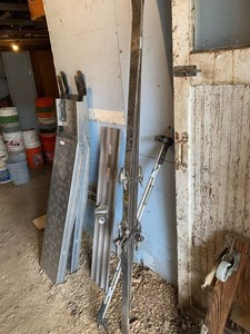 Group Bob Wagner Wooden Ski & Assorted Aluminum Ramps Rails