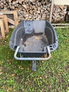Poly Garden Utility Cart Wheelbarrow 2-Wheel Black Yard Hauler
