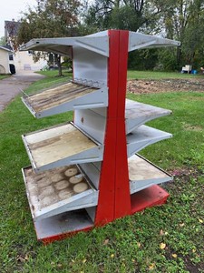 Vintage Soda Advertising Metal Store Display Gondola Shelf Rack