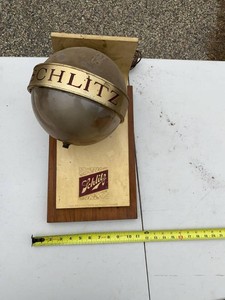Vintage Schlitz Beer Advertising Wall Light Sconce Wood Plaque
