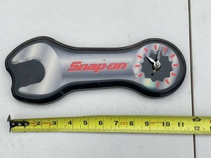 Snap-on Wrench Shaped Wall Clock Garage Tool Advertising Decor