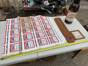 Group Budweiser Advertising Bottle Bank Thermometer Decor Lot