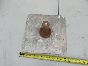 Vintage Aluminum Plasterers Hawk Drywall Mud Hand Tool Wood Handle