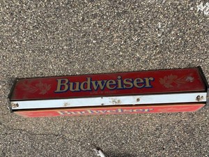 Budweiser King of Beers Hanging Bar Light Beer Sign Fixture