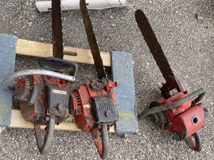 Vintage Homelite Gas Chainsaw Lot 3 Saws Parts Repair Super XL
