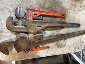 Vintage RIDGID & Ridge Tool Pipe Wrench Lot Assorted Sizes