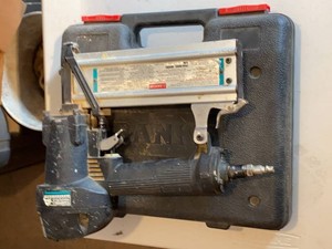 Group of Pneumatic Nail Guns Banks Nailer w Case Plus Loose Nailer
