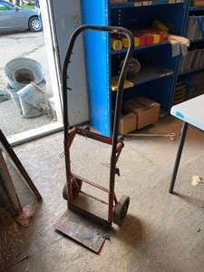 Heavy Duty Steel Hand Truck Dolly 4-Wheel Red Industrial Cart