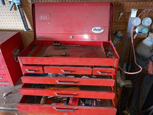 Group Huot Bud Metal Machinist Tool Box with Assorted Shop Tools