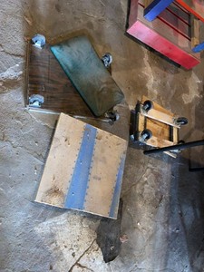 Lot of Assorted Furniture Moving Dollies Wood Platform Carts